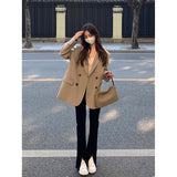 autumn dress Brown Suit Jacket for Women 2024 Spring and Autumn Street style Korean Style Casual Suit