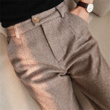 Winter outfits Woolen Pants Women's Autumn and Winter Casual Suit Pants