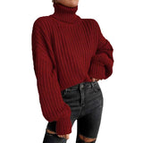 winter outfits women Women's Loose Thread Pilling Knitted Sweater Urban Trend Solid Color round Neck