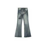 Wenkouban-Spring Fashion Sexy Wind Burr Slightly Flared Jeans