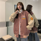 90s fashion men and women's Corduroy Coat Clothing Spring, Autumn and Winter New Top Style Long Sleeve Versatile Design Baseball Uniform Women's Clothing