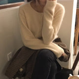 guys in skirts 2024 Wool Cardigan Women's Sweater Coat Cashmere Sweater Loose Solid Color 