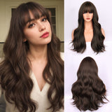 Wenkouban 90s streetwear Factory Women's Natural Big Wave Long Curly Wig Full Head Cover Fluffy Invisible Seamless Straight Hair