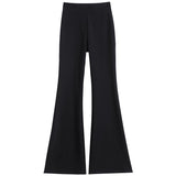 classy outfits women Black Pants Skinny Suit Pants Women's 2024 High Waist Narrow Wide Leg Pants Flared Mopping Pants