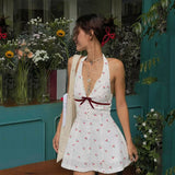 Wenkouban-Christmas Outfits New Year's Eve Dress Night Out Club Dresses cute winter outfits Nairobi Cherry Print Mini Dress