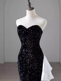 Wenkouban-2025 dress to impress party dress nye outfits Black evening gown sequined mermaid dress YM1476