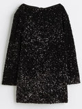 Wenkouban-new years eve outfits Christmas party outfits Sexy Multiple Colors Glitter Sequin Mini Dress Elegant Backless Bow Long Sleeve Dresses Lady New Year Christmas Party Vestidos