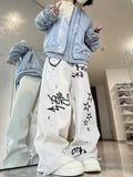 Wenkouban-Streetwear Loose Straight Wide Leg Joggers Men 2023 Spring And Autumn Casual Pants Y2k Letter Graffiti Trousers Men Clothing