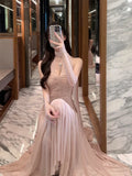 Wenkouban-Christmas Party Dresses Elegant Wedding Evening Party Midi Dresses for Women 2024 Summer New Spliced Mesh French Sexy Sleeveless Pink Female Clothing