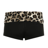 Wenkouban Leopard Print Patchwork Low Waist Shorts Y2K Fashion High Street Clubwear Women Skinny Black Mini Shorts Retro Sexy