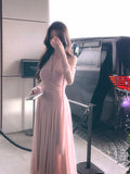 Wenkouban-Christmas Party Dresses Elegant Wedding Evening Party Midi Dresses for Women 2024 Summer New Spliced Mesh French Sexy Sleeveless Pink Female Clothing