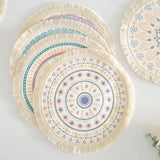 Wenkouban Bohemian Round Placemats Simple Handwoven Jute Placemats Coasters Vintage Cotton Linen Mats Vase Mats Kitchen Accessories