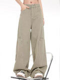 Wenkouban Genuine Spring And Autumn Jeans Fashionable, Relaxed, Loose, Slim, Versatile Wide Leg Pants For Women's Jeans