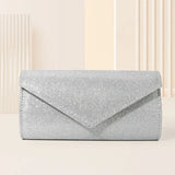 Wenkouban-Women Envelope Evening Bag Glitter Ladies Chain Shoulder Bags Shiny Silver Long Purse Female Wedding Party Clutches Mini Handbag