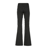 Wenkouban High Street Women Straight Suit Pants Vintage Slim Low Waist Black Casual Trousers Office Lady Fashion Pants 2024 New