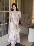 Wenkouban-2025 dress to impress party dress nye outfits Elegant seaside floral dress YM1556