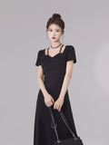 Wenkouban-2025 dress to impress party dress nye outfits women's black dress YM1552