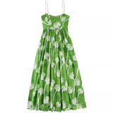 Wenkouban-2025 dress to impress party dress nye outfits Green Spaghetti Straps Dress  YM1284