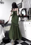 Wenkouban-2025 dress to impress party dress nye outfits Pretty Mermaid Green Long Ruffles Prom Dress YM1625