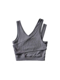 Wenkouban-Sexy Camis Solid Knit Short Hollow Out Sleeveless Tank Tops