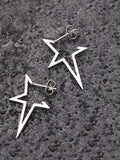 Wenkouban-Earrings with asymmetric star pendant- Streetwear y2k outfits Fall Outfits Christmas Thanksgiving Gift New Year's Eve