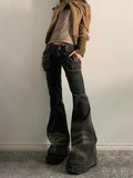 Wenkouban-y2k Outfits christmas outfit Vintage Y2K 3D Pocket Flared Jeans