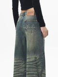 Wenkouban Hip Hop High Waist Baggy Boyfriend Jeans