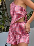 Wenkouban-spring outfits 2025 prety outfits Rylen Plaid Shorts Set