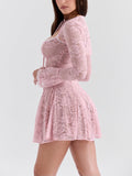 Wenkouban-Christmas Thanksgiving Gift New Year's Eve Dress party look inspos back to school dress  Alice Lace Mini Dress