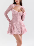 Wenkouban-Christmas Thanksgiving Gift New Year's Eve Dress party look inspos back to school dress  Alice Lace Mini Dress