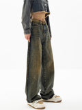 Wenkouban-Boyfriend jeans with a classic vintage wash- Streetwear y2k outfits Fall Outfits Christmas Thanksgiving Gift New Year's Eve