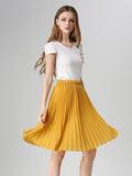 Wenkouban-Women Chiffon Pleated Skirt Vintage High Waist Tutu Skirts Womens Saia Midi Rokken 2025 Summer Style Jupe Femme Skirt