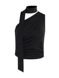 Wenkouban-Backless Sexy Off Shoulder Halter Tank Tops Women Vintage Sleeveless Crop Top Y2K Clothes Club Female Casual Summer 2025