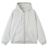 Wenkouban-back to school outfits spring outfits 2025 Basic Things Zip-Up Hoodie