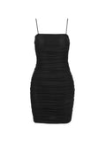 Wenkouban-nye outfits Ruched Slip Bodycon Mini Dress 2025 fashion trends y2k style party club outfits