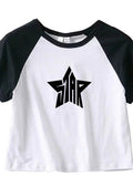 Wenkouban-Female Y2K Clothes Star Tops Women Tshirt Harajuku Retro Fashion Gothic Short Sleeve Crop Sexy Tops Aesthetics Tops Short Navel