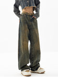 Wenkouban-Boyfriend jeans with a classic vintage wash- Streetwear y2k outfits Fall Outfits Christmas Thanksgiving Gift New Year's Eve