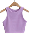 Wenkouban-2025 Summer Fashion Women Sexy Slim Tops O-neck Sleeveless Double Nylon Ladies Good Quality Tank Tops 6 Colors