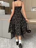 Wenkouban-nye outfits Floral Sling Slit Midi Dress 2025 fashion trends y2k style party club outfits