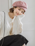 Wenkouban-Christmas Thanksgiving Personality Striped&Plaid Beret Hat