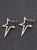 Wenkouban-Earrings with asymmetric star pendant- Streetwear y2k outfits Fall Outfits Christmas Thanksgiving Gift New Year's Eve