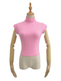 Wenkouban-Fashion Small Turtleneck Tops 2025 Summer Woman Slim Fit T-shirt Tight Cotton Short-Sleeve Tee Tops 7 Colors