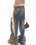 Wenkouban-back to school outfits spring outfits 2025 Wild West Fur Jeans