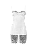 Wenkouban-nye outfits Lace Splice Cami Mini Dress 2025 fashion trends y2k style party club outfits