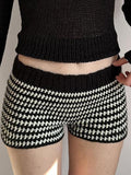 Wenkouban-y2k Outfits christmas outfit Contrast Striped Low-Rise Knit Shorts