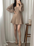 Wenkouban-nye outfits V Neck Long Sleeve Sweater Dress 2025 fashion trends y2k style party club outfits