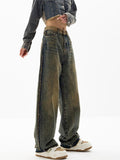 Wenkouban-Boyfriend jeans with a classic vintage wash- Streetwear y2k outfits Fall Outfits Christmas Thanksgiving Gift New Year's Eve