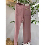 Wenkouban-y2k outfits Valentine's Day gift Pink Wide Leg Jeans Women's Autumn Winter High Waist Straight Loose Soft Denim Pants Female Slim Jeans Oversized Trousers