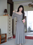 Wenkouban-2025 dress to impress party dress nye outfits New Elegant And Gentle Long Dress Gray Party Dress YM1681