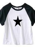 Wenkouban-Female Y2K Clothes Star Tops Women Tshirt Harajuku Retro Fashion Gothic Short Sleeve Crop Sexy Tops Aesthetics Tops Short Navel